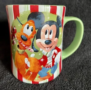 Disney Candy Cane Mickey Mouse Holiday Christmas Coffee Mug - Picture 1 of 7
