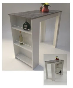 Bartisch Tisch Stehtisch Tresentisch Bistrotisch Hausbar Beton-Weiß Neu - Bild 1 von 11