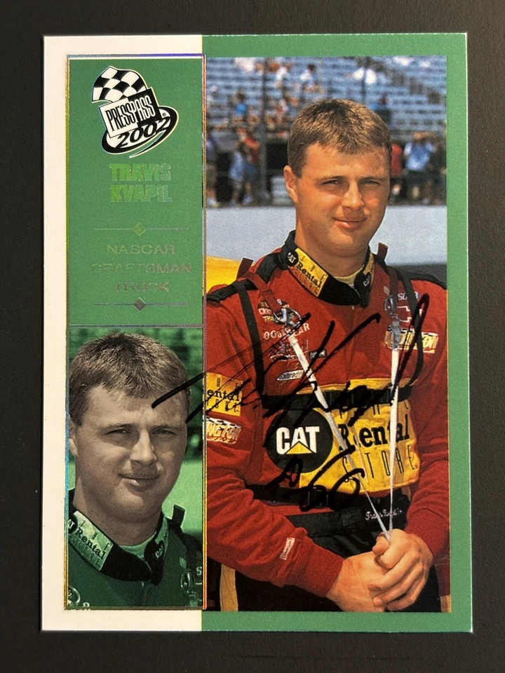 TRAVIS KVAPIL 2001 PRESS PASS #P59 * AUTOGRAPHED NASCAR RACING CARD - Image 1 of 1