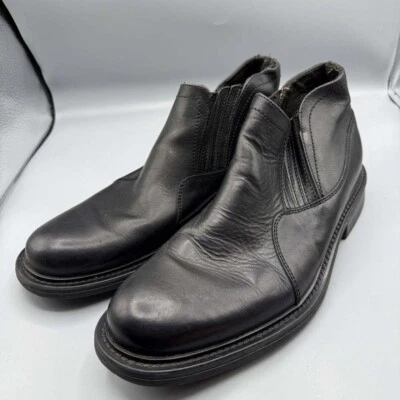 Franco Fortini Botas de Cuero Zapatos Hombre 10 Negro 376-601 Foto 1 de 4