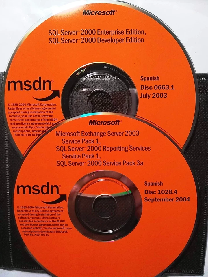 Microsoft SQL Server 2000 Enterprise / Developer ED w/ SP3a & License Spanish - Image 1 of 1