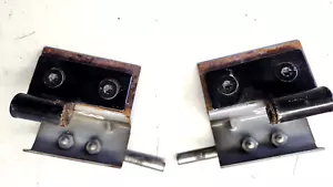 Jeep Wrangler 76-95 Lower Door Hinges Pin Backing Plate Mount Bolts YJ BLACK #3 - Picture 1 of 3