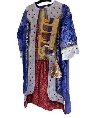 7-8 Years Nativity Play Wise Men 3pc Costume , Crown & Gift Bearing - Image 1 of 4