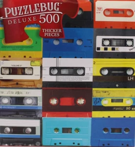 500 Pieces Jigsaw Puzzle Vintage Mix Tapes Puzzlebug Deluxe 20X12 - Picture 1 of 3