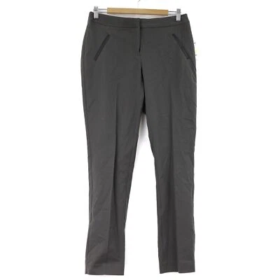 Alfani Women's Faux Leather Trim Slim Leg Pant $69, Size 4, Urban Olive (Grey) - Image 1 of 3