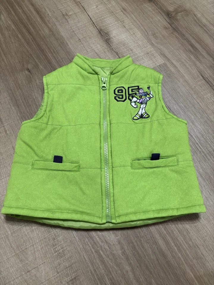 Chaleco Verde Vintage Y2K Toy Story Buzz Lightyear Niños Talla 2T Raro Disney Foto 1 de 4