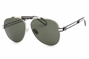PHILIPP PLEIN SPP048M 0583 Sunglasses Shiny Palladium Frame Green Lenses 62mm - Picture 1 of 4