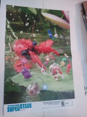 Pikmin 2 Poster Captain Olimar w/ Louie Nintendo Gamecube x - Image 1 of 3