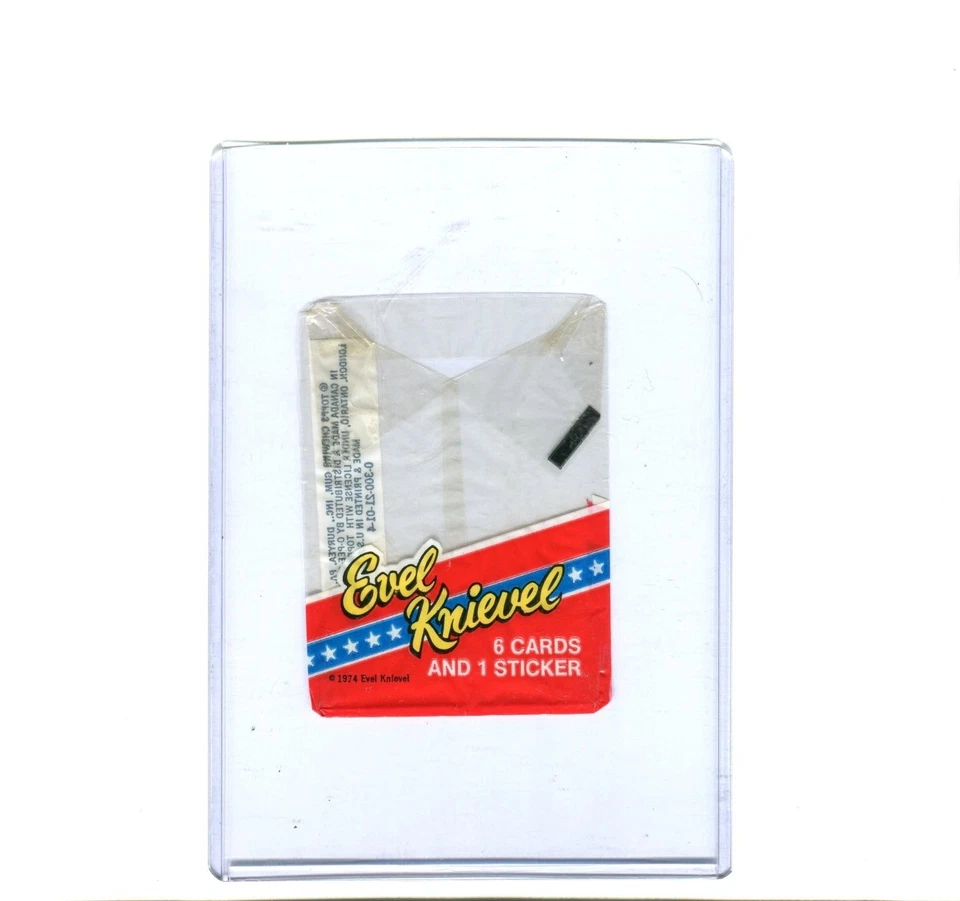 Envoltura de prueba de violonchelo 1974 74 Topps Evel Knievel Foto 1 de 1