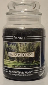 Yankee Candle- BALSAM FOREST- Discontinued. BLACK BAND. Housewarmer. RARE. New - Picture 1 of 7