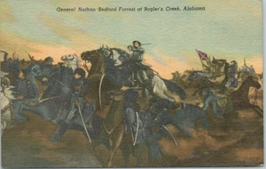 General Nathan Bedford Forrest At Bolgers Creek Alabama Postcard - Picture 1 of 2