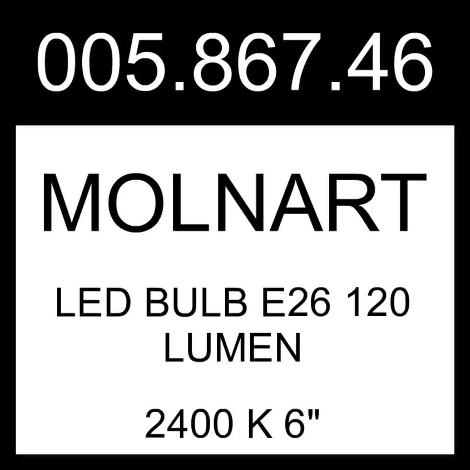 IKEA MOLNART LED Bulb E26 120 Lumen Donut-shaped Opal  2400 K 6" 005.867.46 - Image 1 of 1