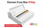 Danson 9 Way Consumer Unit Fuse Box 100A Main Switch + SPD + 9x Type A B Curve R