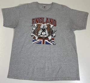Camiseta Vintage Inglaterra Bulldog Talla L/XL Union Jack Blokecore Y2K - Imagen 1 de 7