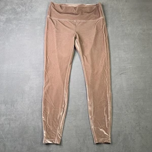Lululemon Wunder Lounge Leggings Damen 12 rosa braun Samt hoher Bund Knöchel - Bild 1 von 10