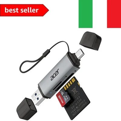 Acer Lettore di schede SD, adattatore per lettore di schede di memoria USB C ... - Immagine 1 di 4