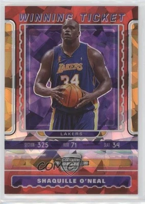 2019 Contenders Optic Winning Tickets Red Cracked Ice Prizm Shaquille O'Neal HOF - Image 1 of 2