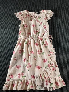 Zunie Girls' Pink Flowered Dress Small 7/8 Short Sleeve - Picture 1 of 7