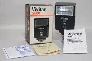 Vivitar 2600 Auto Electronic Flash getestet und funktionsfähig Vintage mit Box & Handbuch - Bild 1 von 16