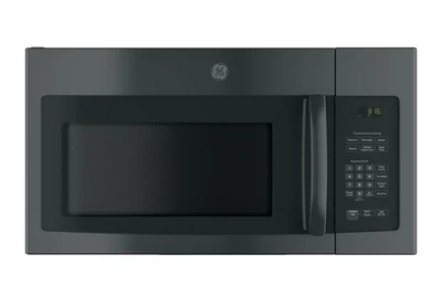 GE 1,6 Cu. Horno microondas over-the-range con ventilación de recirculación, negro Foto 1 de 3