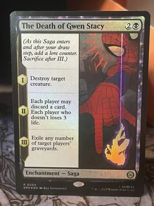 The Death of Gwen Stacy #54 FOIL NM/M MTG Spiderman Magic Card Black Rare - Picture 1 of 1