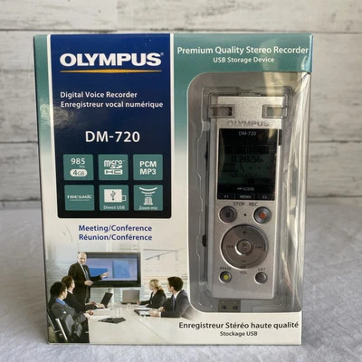 NUEVA Grabadora de Voz Digital Olympus DM-720 con 4 GB, Ranura Micro SD, Carga USB Foto 1 de 4