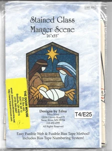 2002 STAINED GLASS MANGER SCENE DESIGNS by EDNA PATTERN NOS - Picture 1 of 1