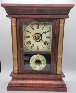 1860 Antique Waterbury Mantal 8 Day Clock - Picture 1 of 11