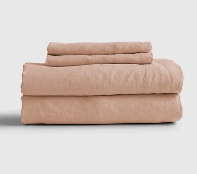 NWOT Quince European Linen Sheet Set Desert Sunset FULL 4 Piece NWOT - Image 1 of 4