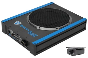 Rockville USS10 10" 800w Slim Under-Seat Active Powered Car/Truck Subwoofer Sub - Picture 1 of 11