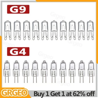 10x G4 10W 20W Halogen Bulbs G9 25W 40W 60W Watt Replace Light Lamp Warm White
