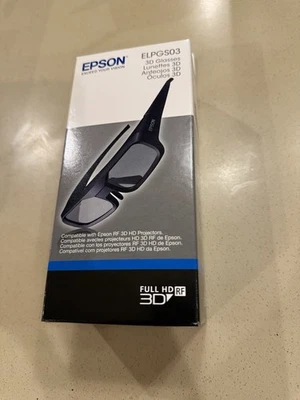 Epson Active 3D Glasses ELPGS03 for Epson RF 3D HD Projectors -- New in Box - Image 1 of 2