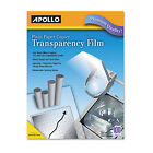 Apollo B/W Laser Transparency Film w/Removable Sensing Stripe Letter Clear