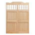 french doors indoor - Top Saloon Door Pine Wood Royal Orleans Spindle (Hardware Included) 32 X 42 In.