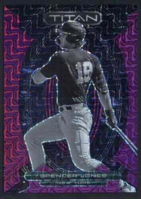 2023 Panini Chronicles Spencer Jones Titan Mojo Purple #d/50 New York Yankees - Image 1 of 2