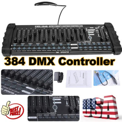 384 Channels DMX512 Controller Console for Stage Light Party DJ Laser Operator - Image 1 of 4