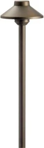 Kichler Stepped Dome Path Light Centennial Brass, 20.25x6.25x6.25 - Picture 1 of 5