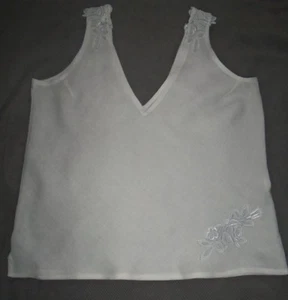 Puro Lino Italian Woman's Size XXL 100% Linen With Embroidered Detail Top - New - Picture 1 of 2