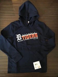 Detroit Tigers NEW Youth Medium Hooded Logo Sweatshirt . MLB Baseball NWT Gift - Picture 1 of 3