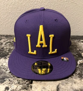 New Era NBA Los Angeles Lakers City Edition Alt 2 59FIFTY Fitted Hat 7 1/2 BNWT - Picture 1 of 7