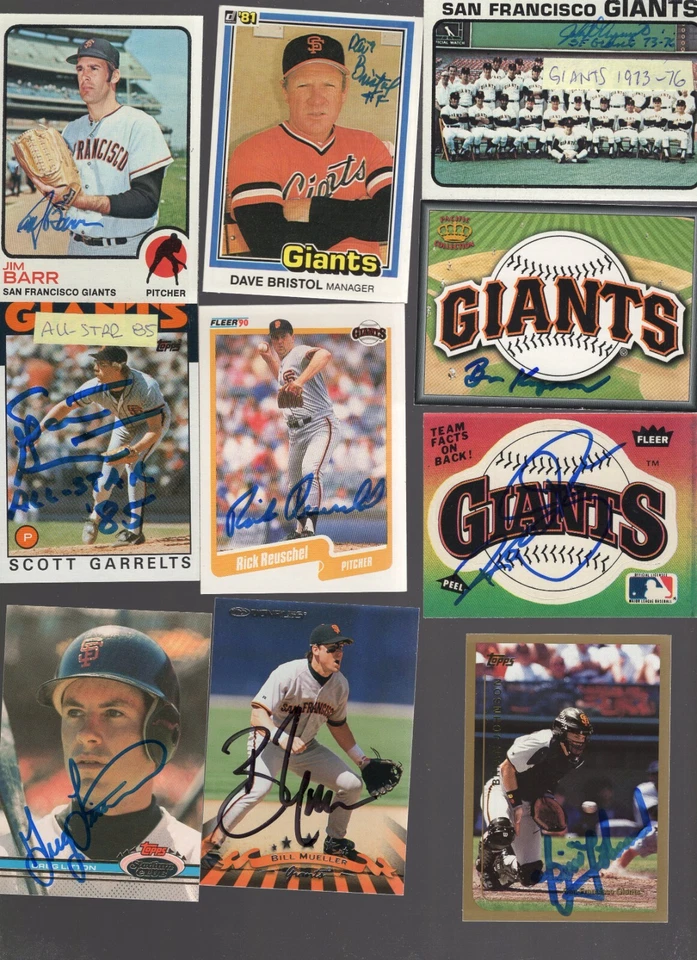 Autographed Giants 1970's 1980's 1990's New Picks Lower Prices #2 20% OFF - Image 1 of 1