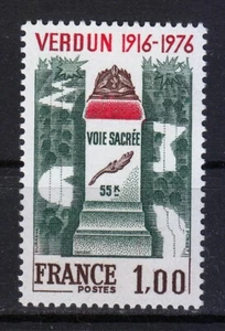 France 1976 MNH Mi 1967 Sc 1481 Battle of Verdun Memorial. WWI ** - Picture 1 of 1