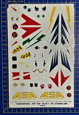 TAURO MODEL 48-508 - STEMMI A.M.I. (1° SERIE) - 1/48 DECAL - Immagine 1 di 2