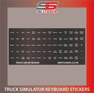 Pegatinas KB NEGRAS para teclado/caja de botones/rueda ET2/ETS - Imagen 1 de 2