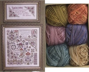 Rosewood Manor Designs ~ SS-103 Flowers Of Rosehall Chart & Valdani Thread Pack - Imagen 1 de 3
