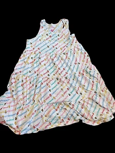 Spotted Zebra Disney Princess Little Mermaid Tank Dress Sz: 12 - Picture 1 of 4