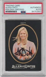 Tarjeta autografiada de Alexa Datt Allen y Ginter con certificación PSA/ADN - Imagen 1 de 1