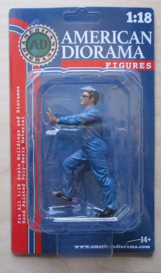 Figura masculina de 4" Ken Pushing Mechanic azul diorama americano escala 1:18 Foto 1 de 1