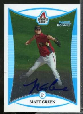 Matt Green AU Rookie Card 2008 Bowman Chrome Prospects Autograph #BCP266  - Image 1 of 2