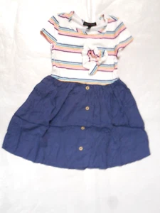 Mädchen Derek Hart gewaschen Indigo Kleid mit T Hase Krawatte Größen 7/8 - 16 - Bild 1 von 2